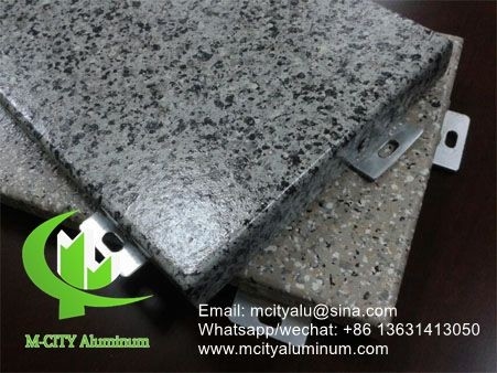 Steenkleur Aluminium gevelwandpaneel bekledingspaneel met beugel voor buitengebouwen