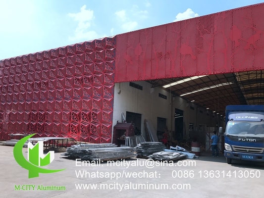 3D geperforeerde gevel aluminium decoratieve gevel wand bekleding buiten gebouw gordijn muur gemodelleerd gevel plafond