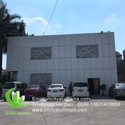 bloemenpatroon Metalen aluminium gordijnwand geperforeerde gevelbekleding voor gevelbekleding
