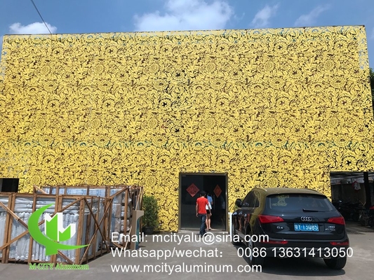 Metalen aluminium geperforeerd bekledingspaneel met kunstpatronen geperforeerd gebruikt voor gevels van gebouwen