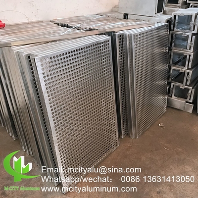 poederbedekt 5 mm geperforeerd metalen aluminium scherm met houten kleuren