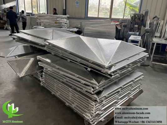 Architectonische 3D aluminium bekleding Muurpanelen Gevels Perforatiesysteem