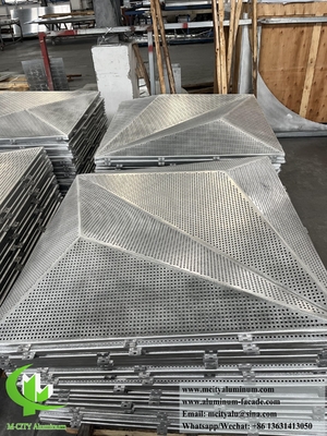 3D-metalen plaat aluminium bekleding gevelsysteem perforatiepatroon voor buitenversiering