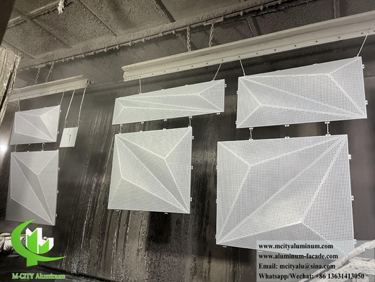 3D aluminium cladding perforated facades metal facades system