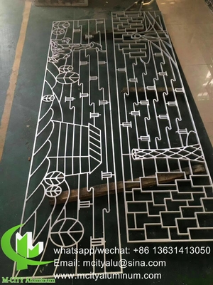 Aluminium geperforeerd plaat voor venster privacy screen hek met 2 mm dikke laser gesneden scherm