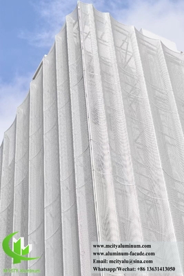 CNC Aluminium Gevelbekleding Panel Buitenwand Decoratie Perforated Pattern