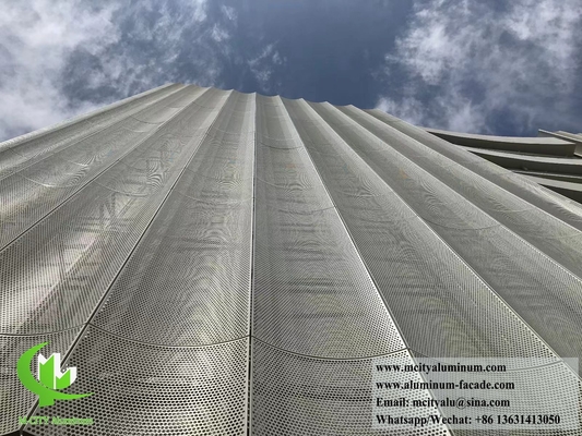 Architecturale metalen gevels Aluminium bekleding paneel perforatie patroon Solid aluminium