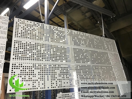 Metalen bekleding voor architectuur Vaste aluminium geperforeerde plaat voor gebouwde decoratie