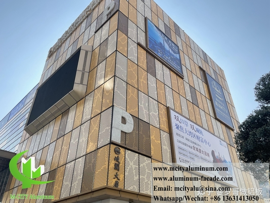 Geperforeerd aluminium bekledingspaneel voor buitenwandbekleding decoratie 3,0 mm dikte poederbedekt