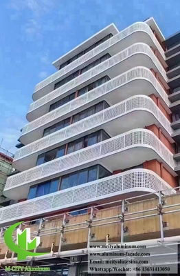 Metalen scherm van buitenaf Aluminium panelen Cnc gegraveerde panelen voor gebouw bekleding