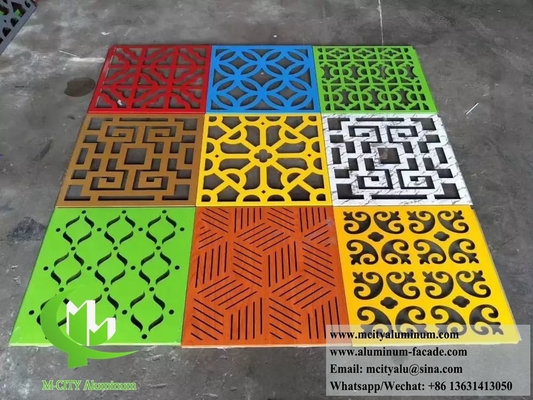 Metalen CNC Aluminium gegraveerd paneel Geperforeerd plaat voor gebouw decoratie