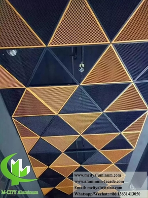 Uitgebreide metaalscherm aluminium voor decoratie van plafonds en gevels