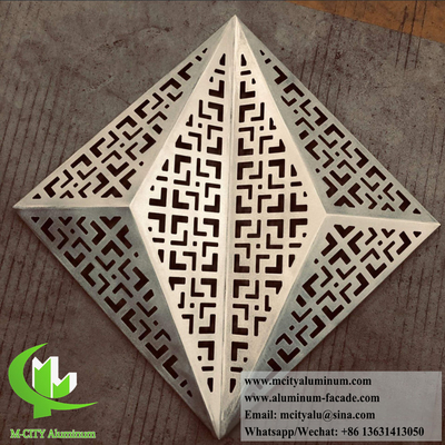3D metalen bekleding aluminium panelen met CNC-snijpatronen