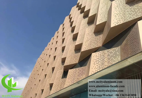 Architectonische aluminium gevelbekleding met 3D-vorm