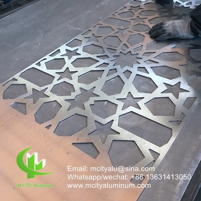 Arabische stijl aluminium scherm metalen gevel bekleding buigplaat 2,5 mm dikte voor gordijnwand gevel decoratie