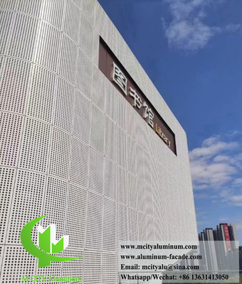 Architectonisch geperforeerd plaat aluminium gevelsysteem PVDF superduurzame coating