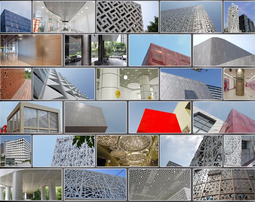 Buiten privacy scherm op maat gemaakt massief paneel Aluminium geperforeerd paneel voor wandpaneel