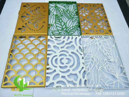 Metalen aluminium perforatie bekleding panel met kunst patronen perforatie gebruikt voor gebouw gevel