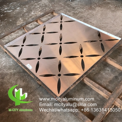 1m x 2m Metalen wandbekleding Solid aluminium plaat Metalen scherm voor de decoratie van de gevel van het gebouw