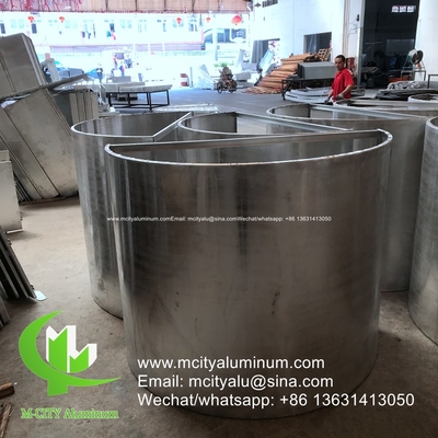 aluminium massief paneel Aluminium gevelwandpaneel bekledingspaneel met beugrand