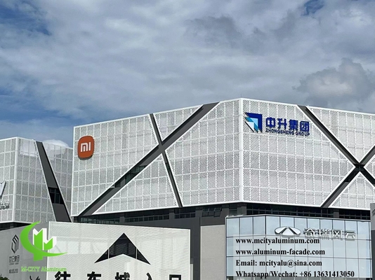 Perforated Metal Facade Aluminium Cladding PVDF wandpanelen