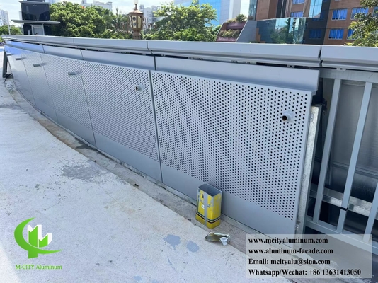 Metalen geperforeerd scherm Aluminiumplaat Gevelbekleding Panel