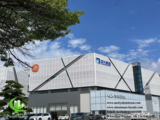 Architektonische metalen scherm aluminium panelen perforerende gevel panelen
