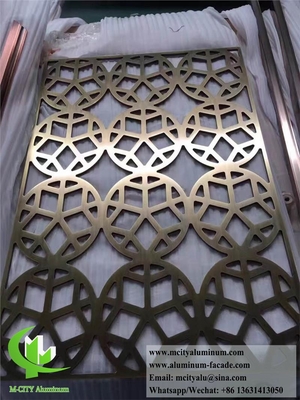 Lasergesneden metaalplaat Decoratief geperforeerd metaalscherm Aluminiumlegering