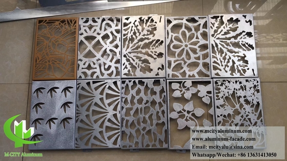 Lasergesneden metaalplaat Decoratief geperforeerd metaalscherm Aluminiumlegering
