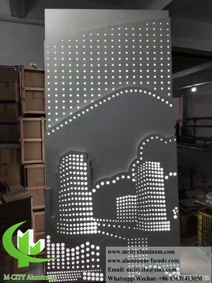Laser gesneden metalen scherm Aluminium kolom bekleding met LED-licht