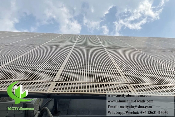 Buiten metalen schermpoeder gecoate witte aluminium perforatieplaat