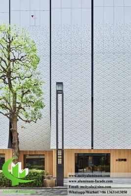 Metalen plaat met geperforeerd aluminium bekleding voor gevels