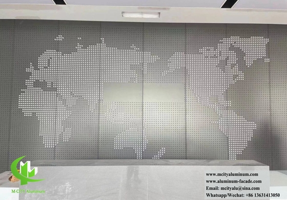 Metalen schermperforerende aluminium panelen voor wandbekleding