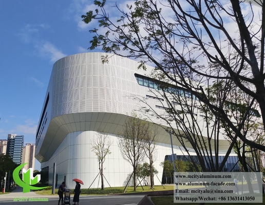 Architectonische metalen bekledingsplaten Aluminium scherm winkelcentrum gevelsysteem