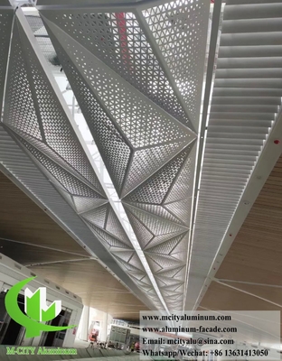 Aluminium bekleding 3D-laser gesneden patroon PVDF Duurzame coating