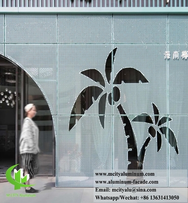 Buitenste geperforeerd scherm Aluminium Gevelwinkel Wandbekleding Decoratie