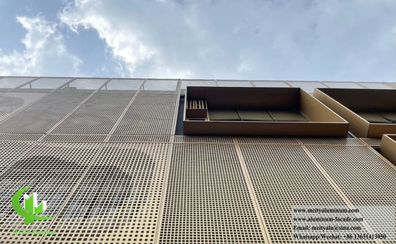 PVDF-coating van massief aluminium bekledingsplaten met perforatiepatronen