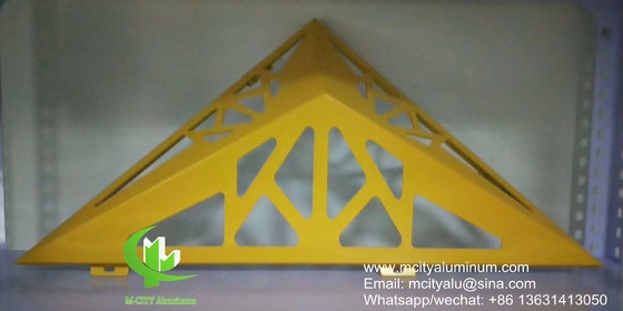 3D geperforeerde gevel aluminium decoratieve gevel wand bekleding buiten gebouw gordijn muur gemodelleerd gevel plafond