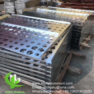 metalen grote muur buigend Aluminium gevelpaneelplaat voor gebouw decoratie geperforeerd paneel