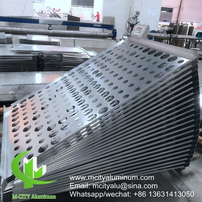 metalen grote muur buigend Aluminium gevelpaneelplaat voor gebouw decoratie geperforeerd paneel