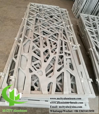 Laser gesneden metalen scherm van massief aluminium paneel met hol patroon