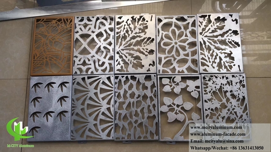 Laser gesneden metalen scherm van massief aluminium paneel met hol patroon