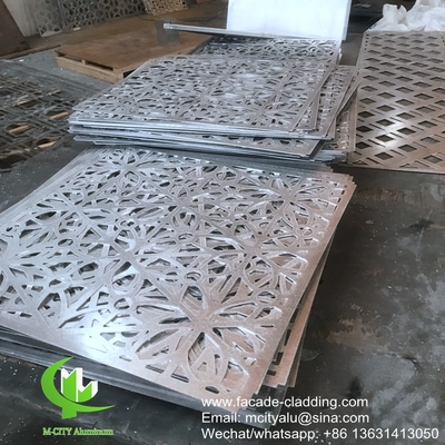 Metalen aluminium lasersnijpaneel voor gevelbekleding voor gebouwdecoratie
