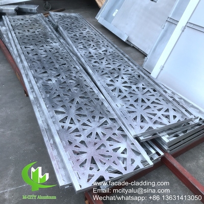 Metalen aluminium lasersnijpaneel voor gevelbekleding voor gebouwdecoratie