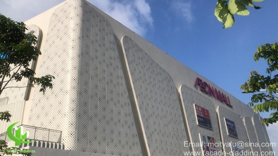 bloemenpatroon Metalen aluminium gordijnwand geperforeerde gevelbekleding voor gevelbekleding