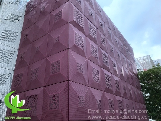 Goudkleur Metalen aluminium gevelbekleding voor gevelbuitenbekleding