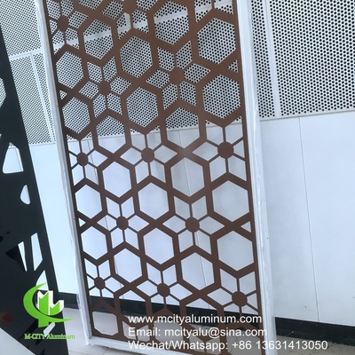 PVDF Metalen aluminium geperforeerde patronen die worden gebruikt voor de decoratie van gebouwen
