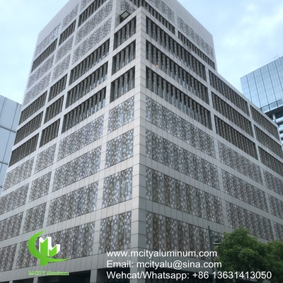 PVDF Metalen aluminium perforatiepaneel gebruikt voor de decoratie van gevels van gebouwen