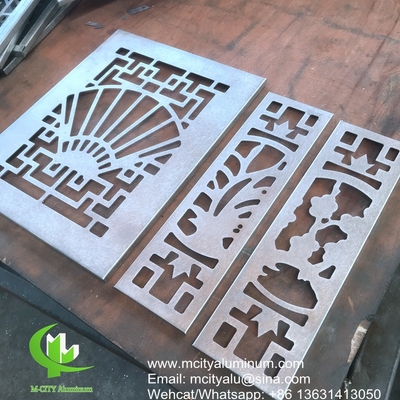 PVDF Metalen aluminium geperforeerde patronen die worden gebruikt voor de decoratie van gevels van gebouwen