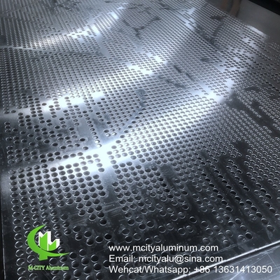 witte kleur Poederbedekte metalen aluminium geperforeerde paneelbekleding voor buitenbekleding van gevel